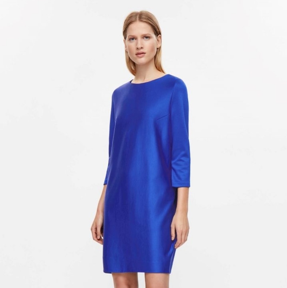 Cos blue dress with sleeves
